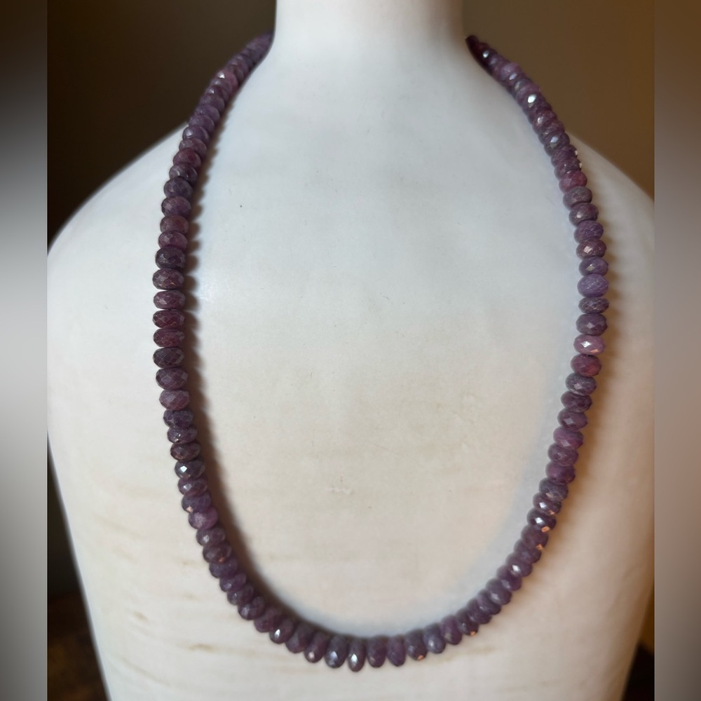 Mine Finds Jay King DTR Lepidolite Purple Pink Faceted Rondelle Necklace